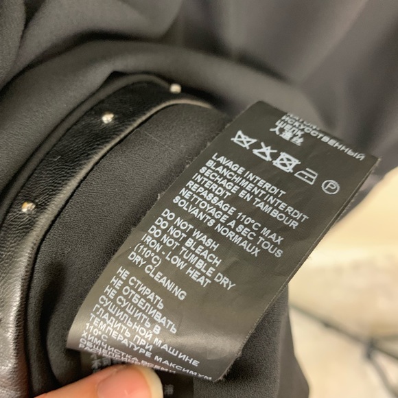 The Kooples Sport Black Shift Dress Leather - Picture 8 of 9